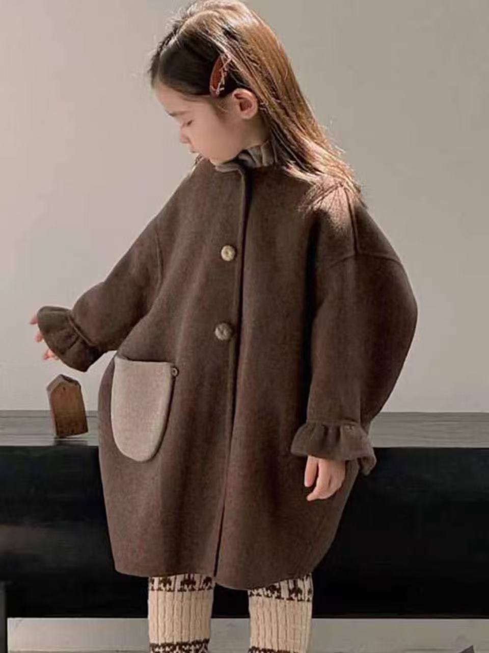 Winter Clothing Toddler - Girls Wool Coat 2026 Autumn Winter