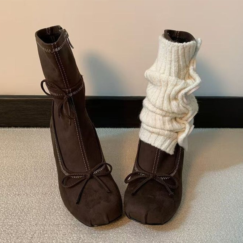 Bow High Heels Women Boots New - Winter Clothing Clearance Sale review and price