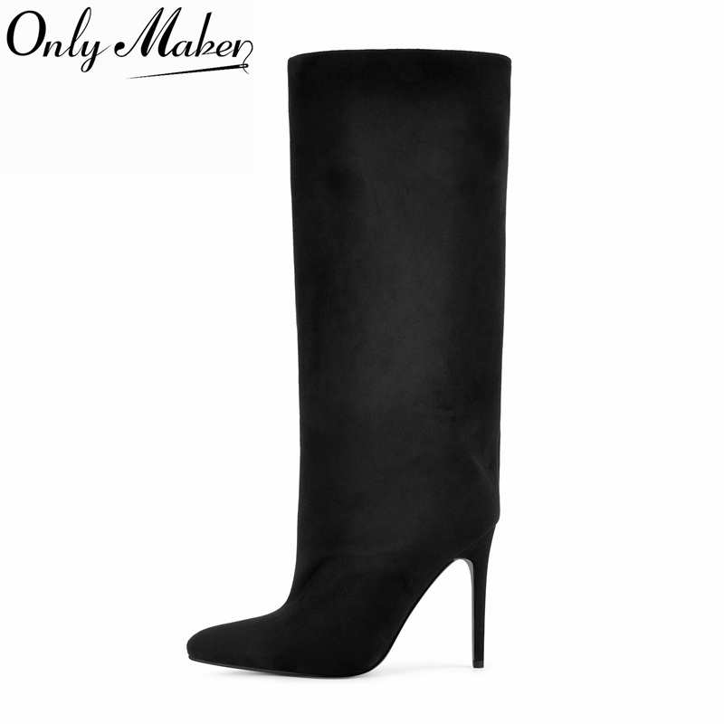 Onlymaker Black Faux Suede Kne - Winter Clothing Clearance Sale review and price