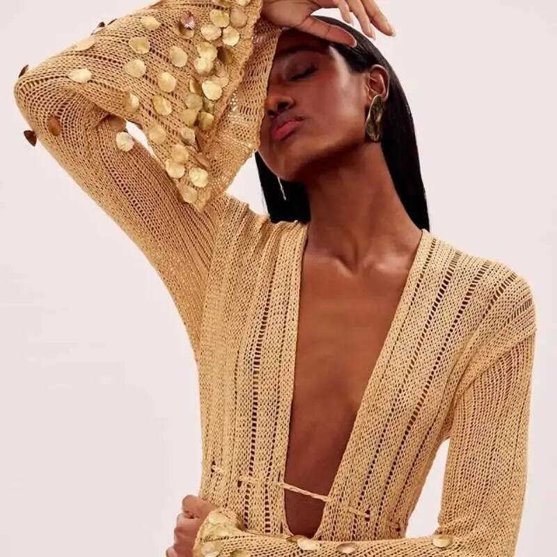 Shinny Sequin Knitted Maxi Dre - Winter Clothing Dress Up review and price