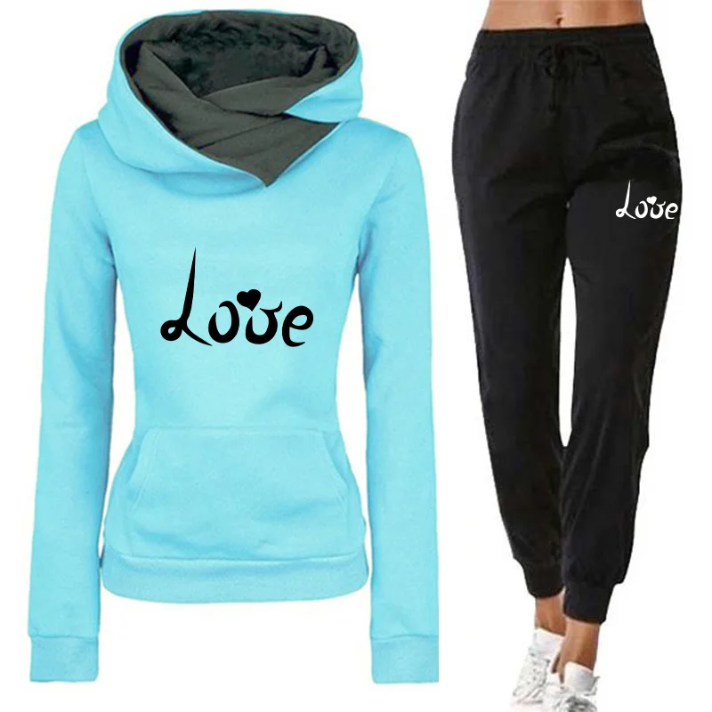 Women's Hoodie Tracksuit Love  - Winter Clothing Factory Outlet review and price