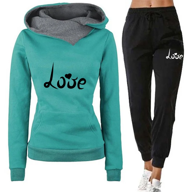 Women's Hoodie Tracksuit Love  - Winter Clothing Factory Outlet review and price