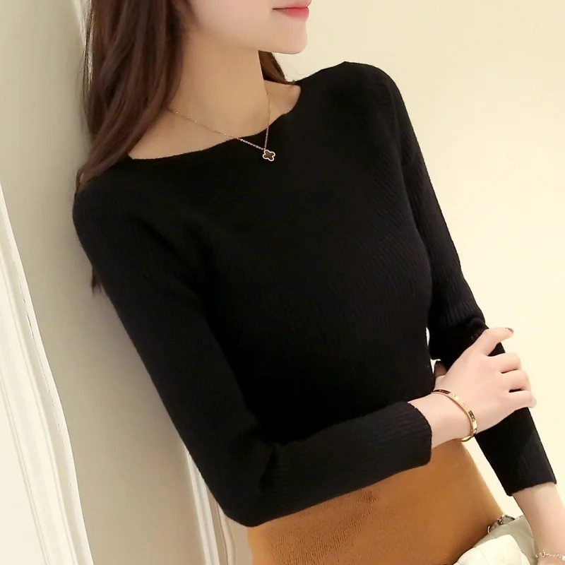 Casual Long Sleeve Knitted Swe - Winter Clothing Factory Outlet review and price