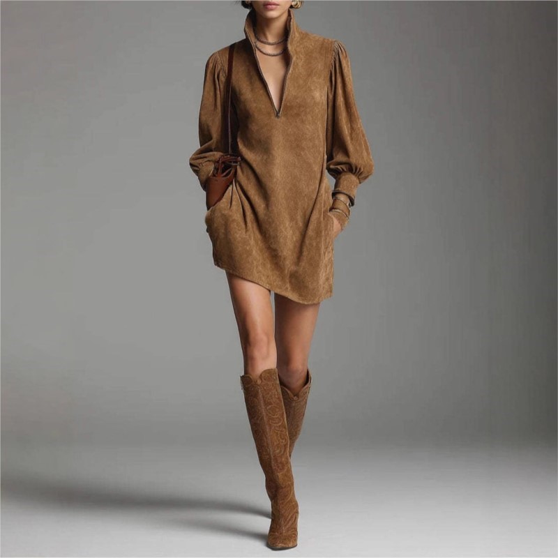 Vintage Mini Dress Women Autum - Winter Clothing Pinterest review and price