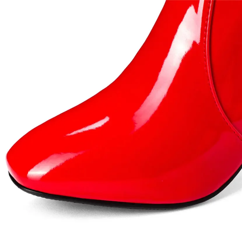 Red White Patent Leather Women - Winter Clothing Clearance Sale review and price