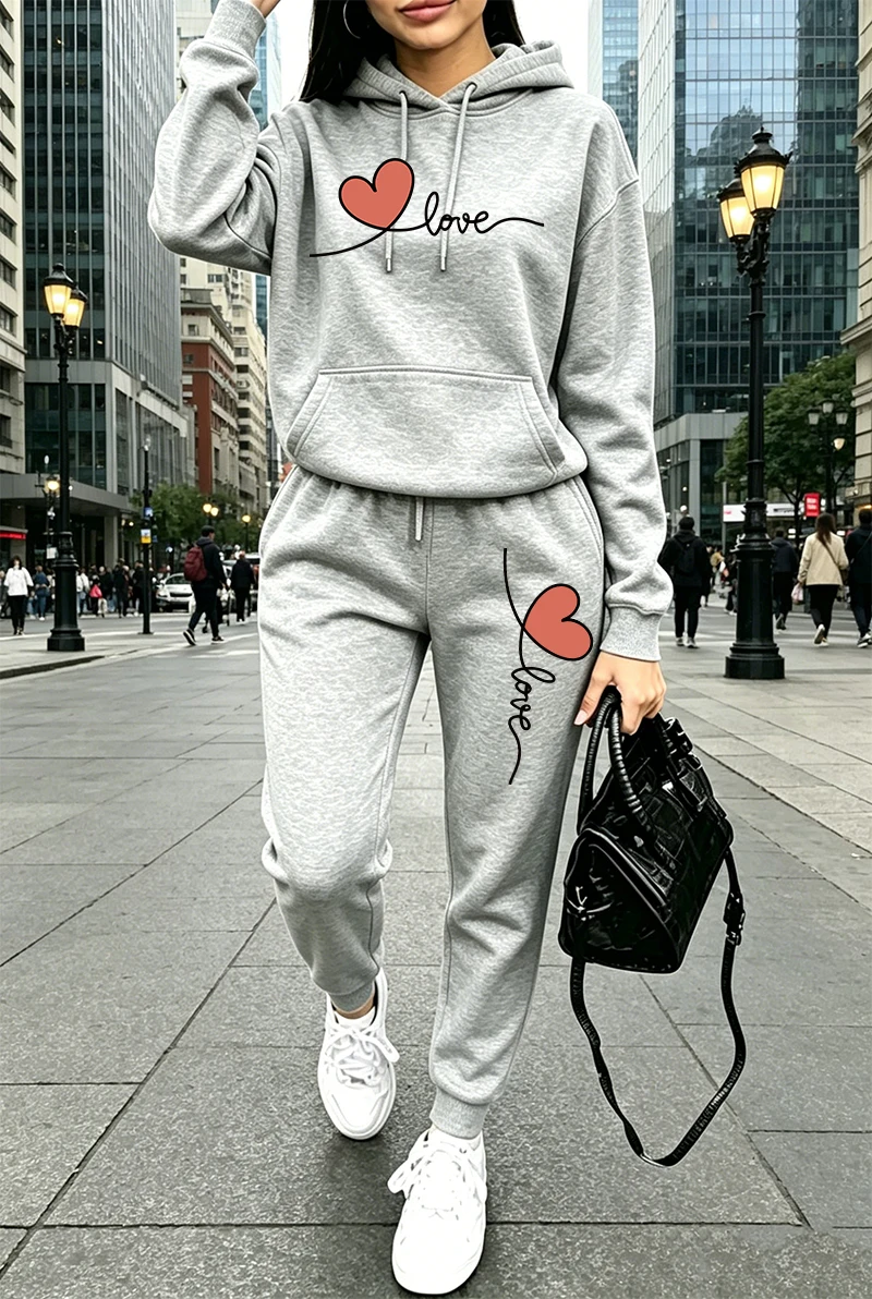 Womens Tracksuit Print Casual  - Winter Clothing For review and price