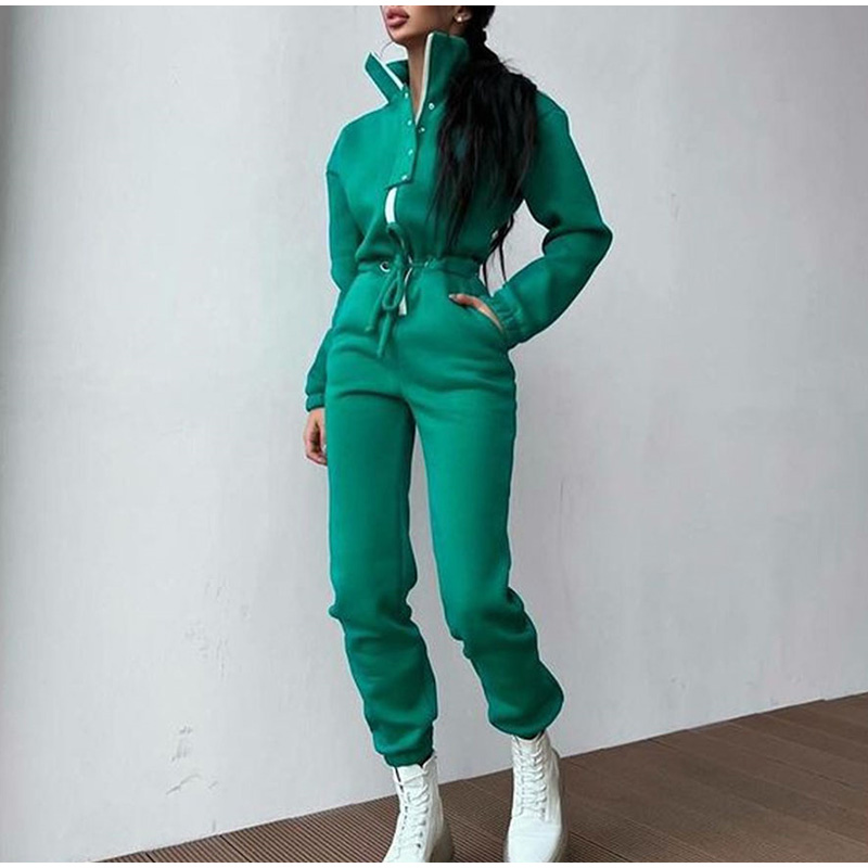 Casual Stand Collar Jumpsuits  - Winter Clothing Sale review and price