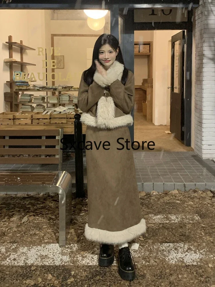 Autumn Retro Faux Fur 2 Piece  - Winter Clothing Sale review and price